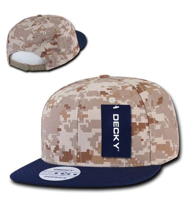 1 Dozen Decky Snapback Army Flat Bill 6 Panel Camouflage Hats Caps Wholesale Lot