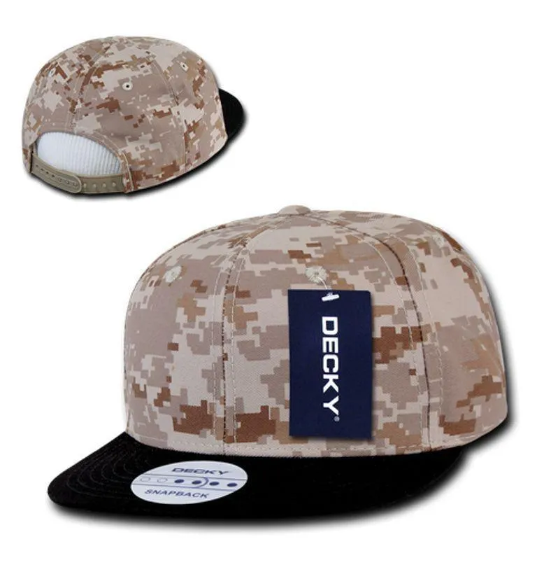 1 Dozen Decky Snapback Army Flat Bill 6 Panel Camouflage Hats Caps Wholesale Lot