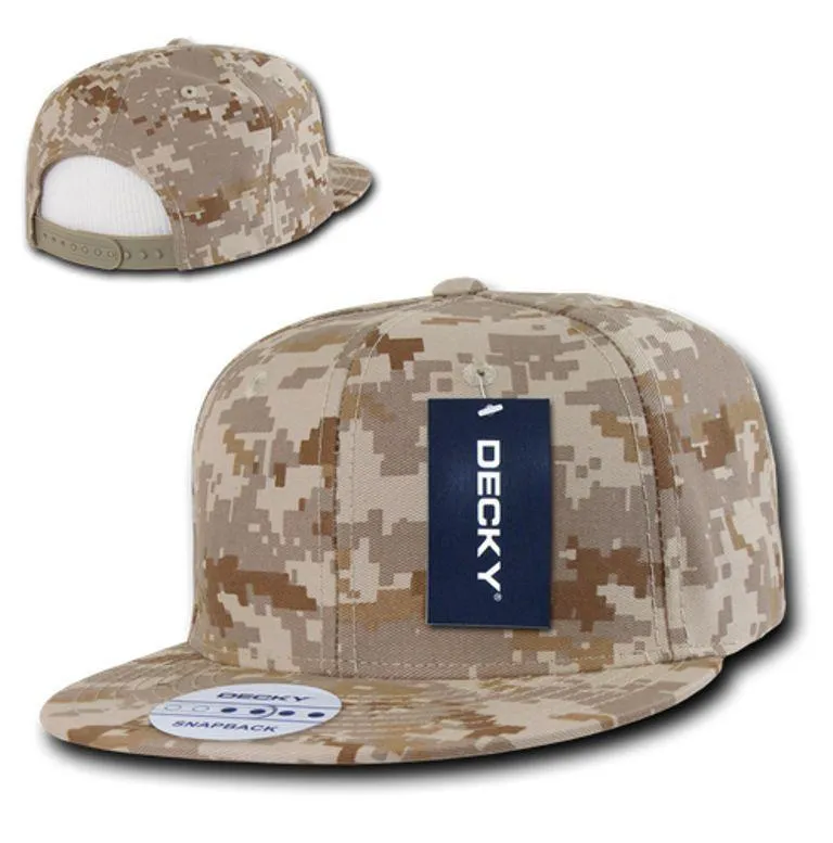 1 Dozen Decky Snapback Army Flat Bill 6 Panel Camouflage Hats Caps Wholesale Lot