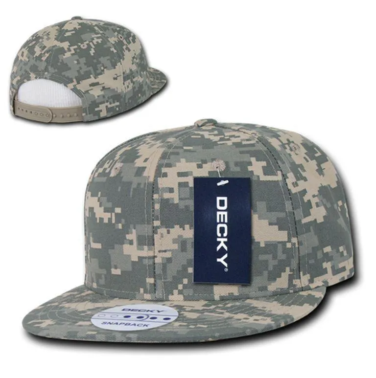 1 Dozen Decky Snapback Army Flat Bill 6 Panel Camouflage Hats Caps Wholesale Lot