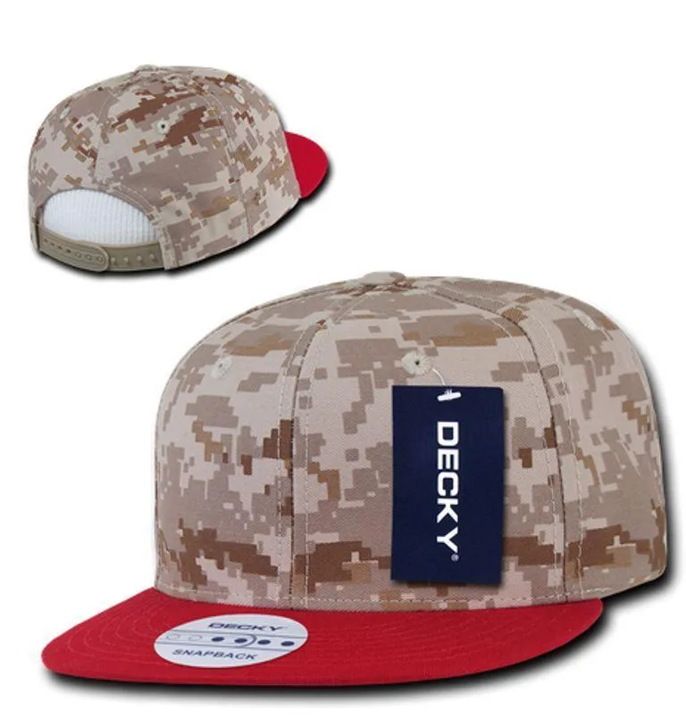 1 Dozen Decky Snapback Army Flat Bill 6 Panel Camouflage Hats Caps Wholesale Lot