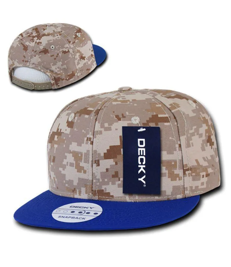 1 Dozen Decky Snapback Army Flat Bill 6 Panel Camouflage Hats Caps Wholesale Lot