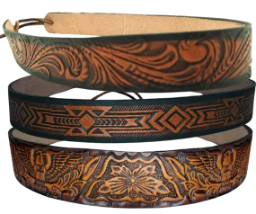1" Western Leather Hatband