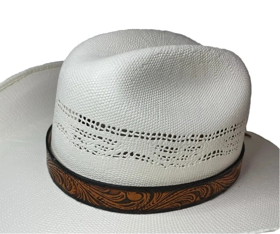 1" Western Leather Hatband