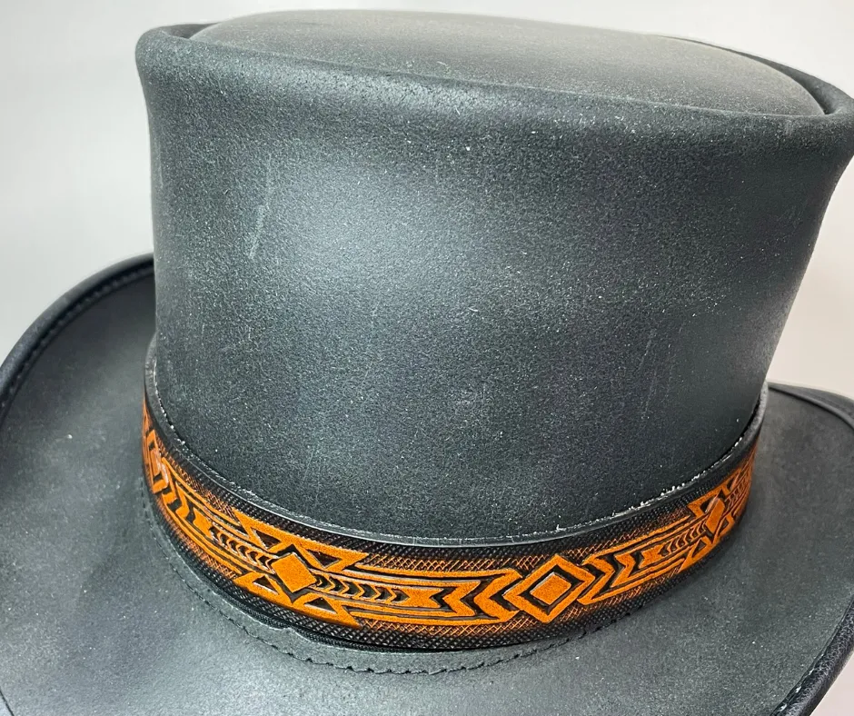1" Western Leather Hatband