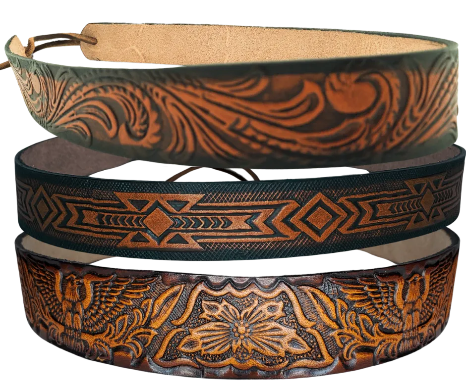 1" Western Leather Hatband