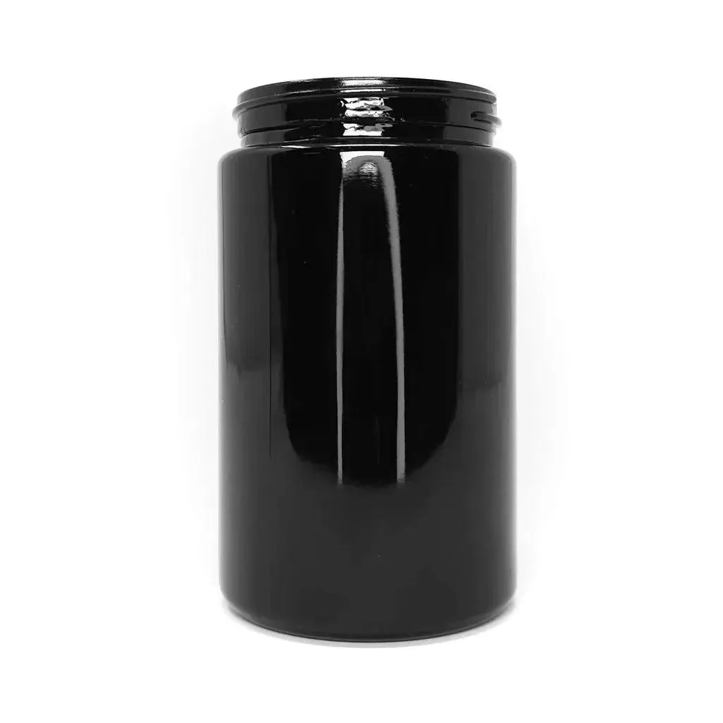 250 Ml Opaque Black Uv Glass Jar With Cap - 70 Count