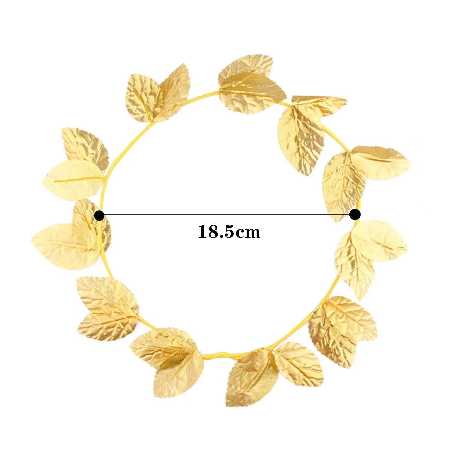 3 Pieces Roman Head Wreath Gold Leaf Crown Headpieces Roman Leaf Headdress for Cosplay Role Playing Masquerade Accessories