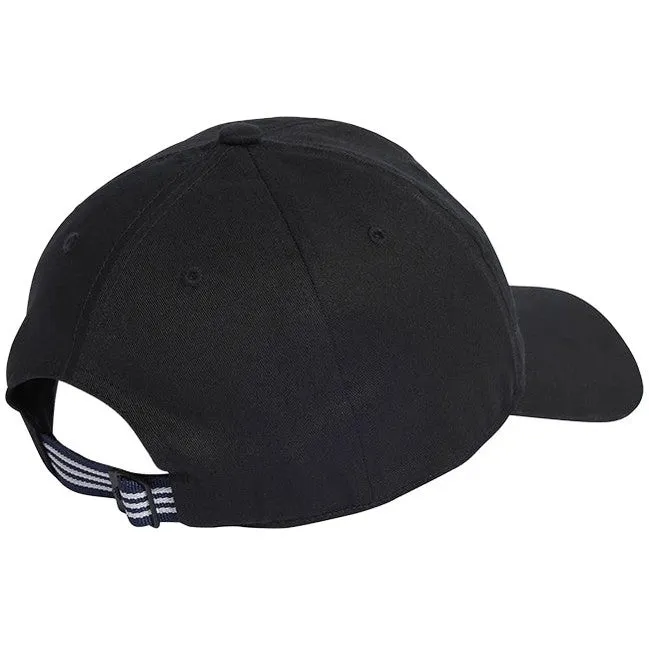 Adidas 3 Stripes Baseball Cap Black White