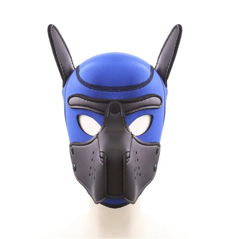 Adult Pet Play Rubber Pig Mask BDSM Fetish Hood
