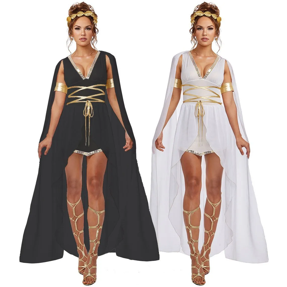 Ancient Greek Goddess Cleopatra Athena Cosplay Costume Medieval Dress