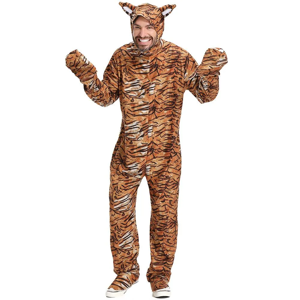 Animal Tiger Adult Jumpsuit Cosplay Costume Outfits Carnival Suit