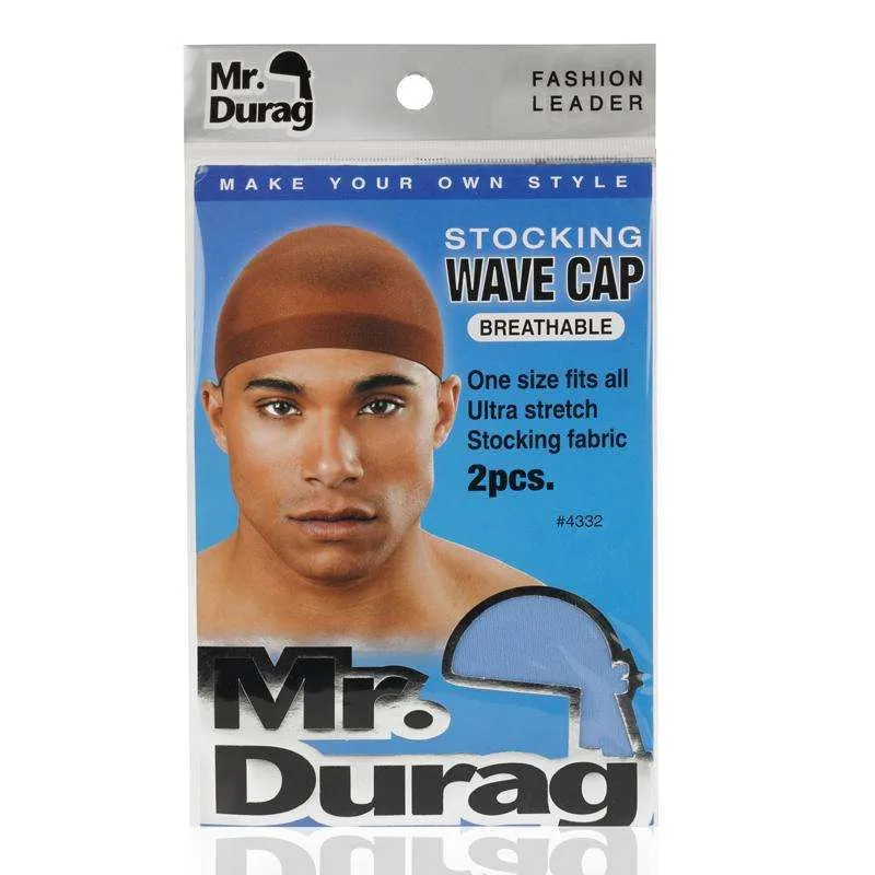 Annie Mr. Durag Breathable Stocking Wave Cap Assorted Colors 2 PCS #4332