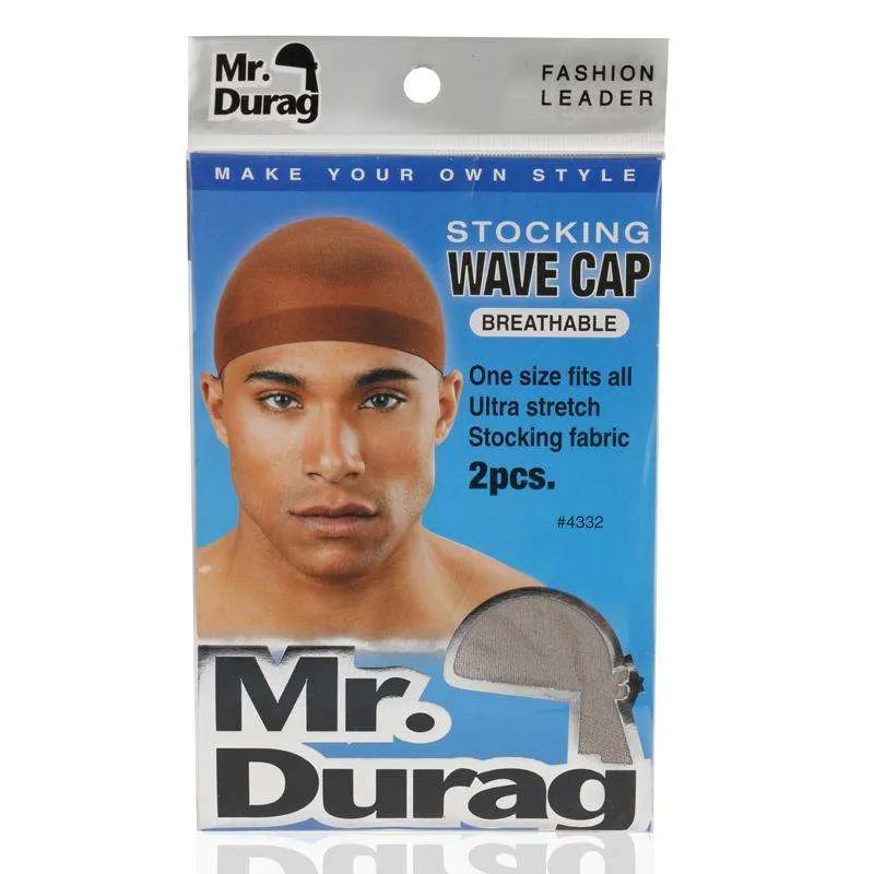 Annie Mr. Durag Breathable Stocking Wave Cap Assorted Colors 2 PCS #4332
