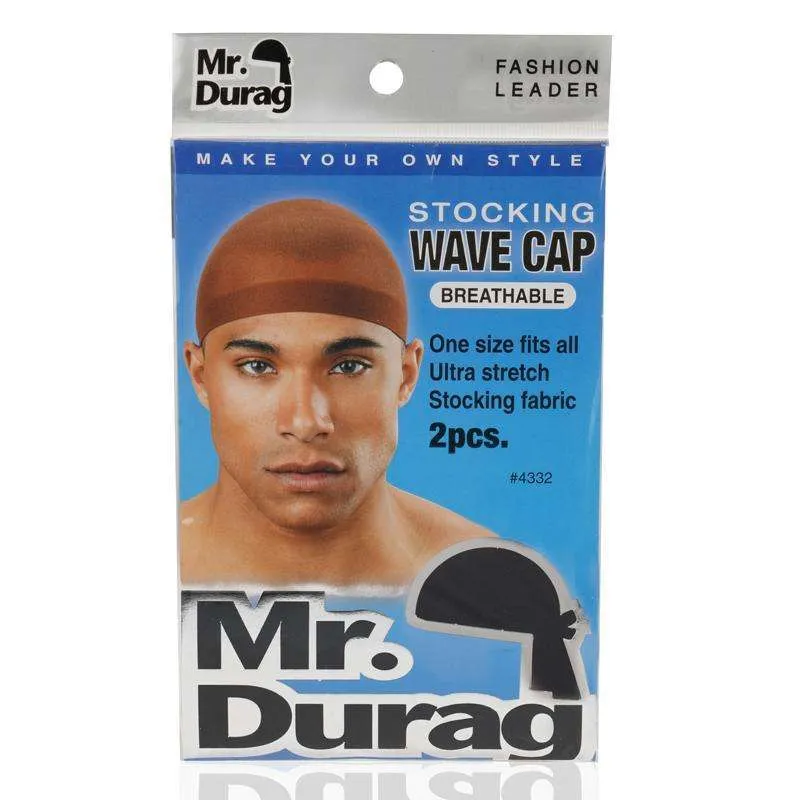 Annie Mr. Durag Breathable Stocking Wave Cap Assorted Colors 2 PCS #4332