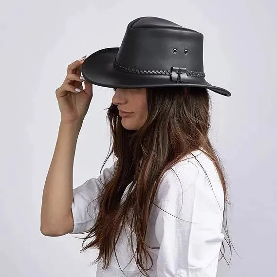 Azonee Cowboy Leather Hats