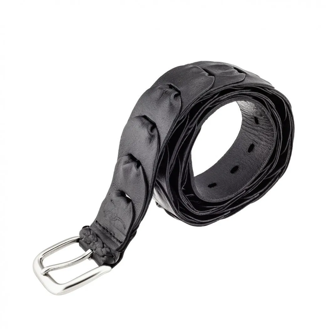 Barmah Hats | Broken Hill Kangaroo Leather Belt in Black