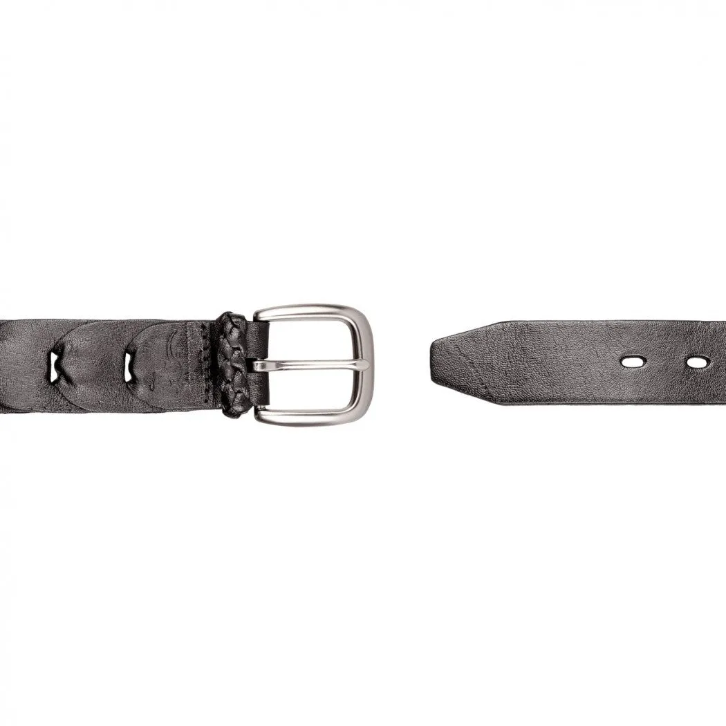 Barmah Hats | Broken Hill Kangaroo Leather Belt in Black