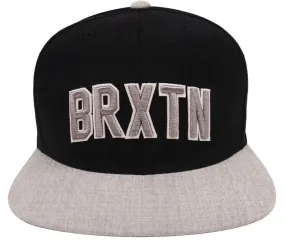 Brixton Supply Snapback Hamilton Cap Hat Off Black Grey Wool