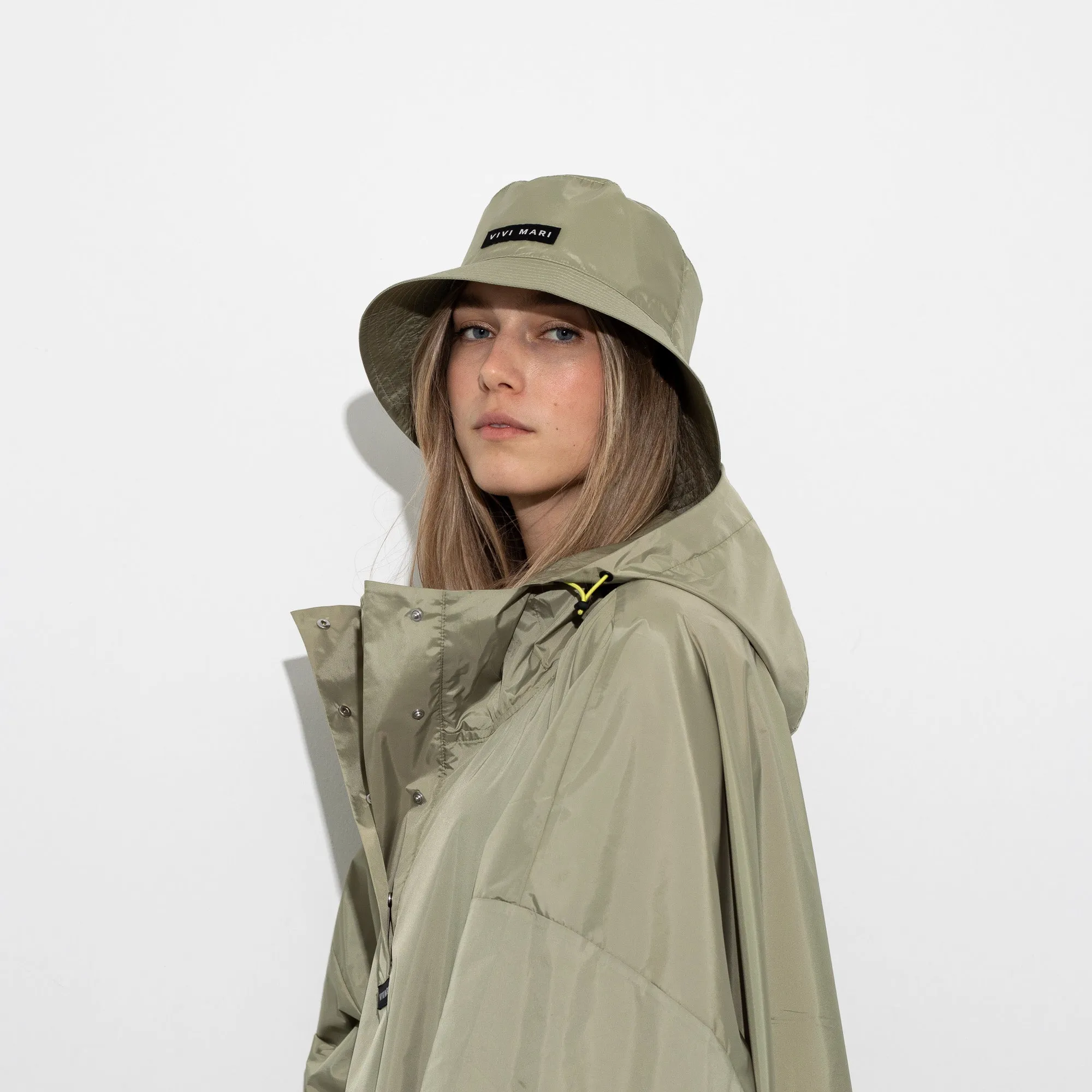 Bucket Hat solid pale olive