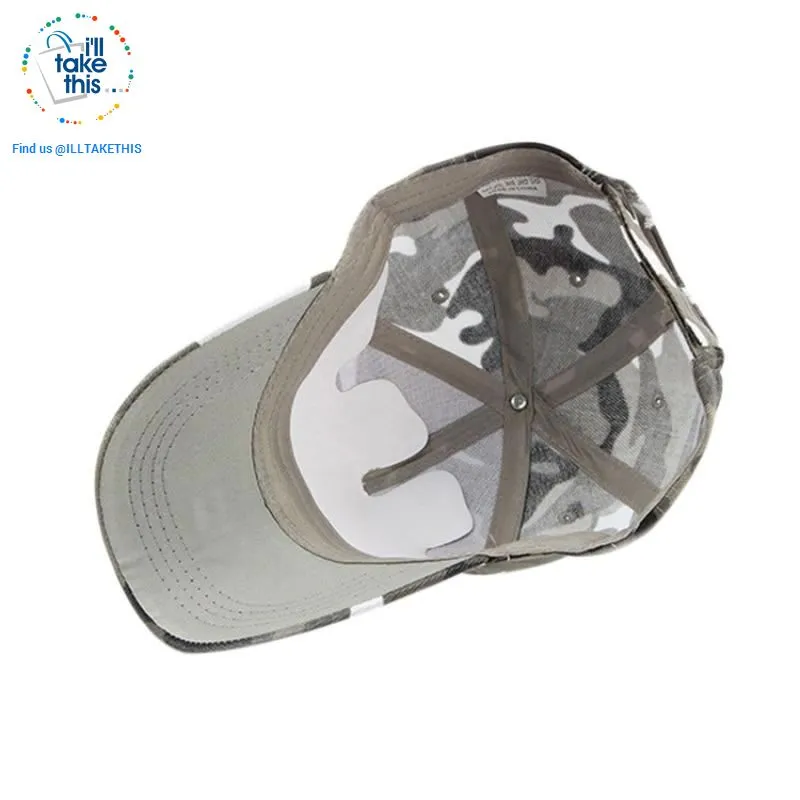 Camouflage Classic reinforced baseball Cap with hard hat edge - 3 Cool Tactical Colors