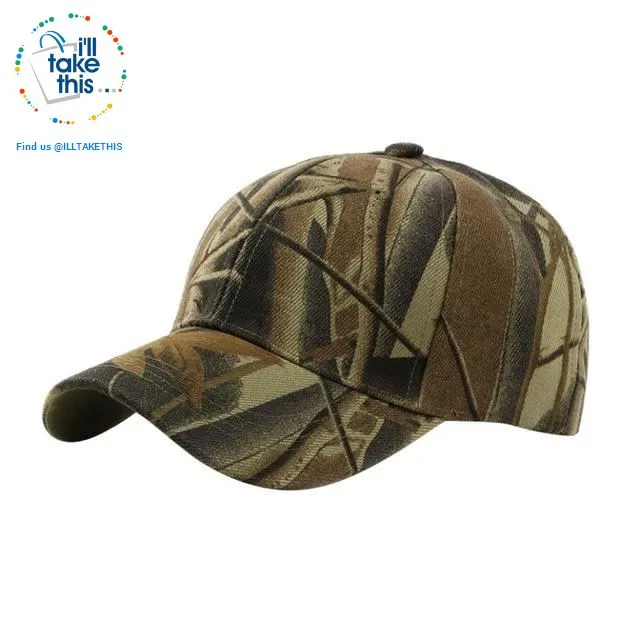 Camouflage Classic reinforced baseball Cap with hard hat edge - 3 Cool Tactical Colors