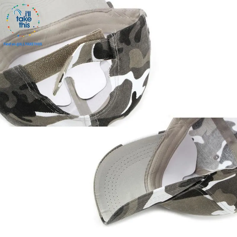 Camouflage Classic reinforced baseball Cap with hard hat edge - 3 Cool Tactical Colors