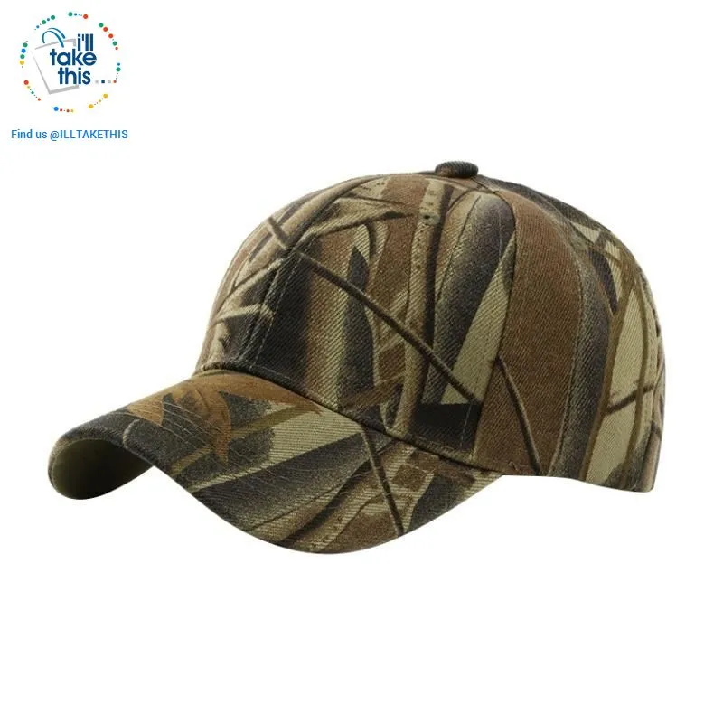 Camouflage Classic reinforced baseball Cap with hard hat edge - 3 Cool Tactical Colors
