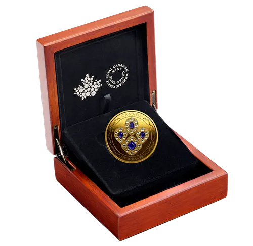 Canada Gold 2019 $250 Her Majesty Queen Elizabeth II's Sapphire Tiara 1.93oz, .9999