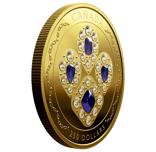 Canada Gold 2019 $250 Her Majesty Queen Elizabeth II's Sapphire Tiara 1.93oz, .9999