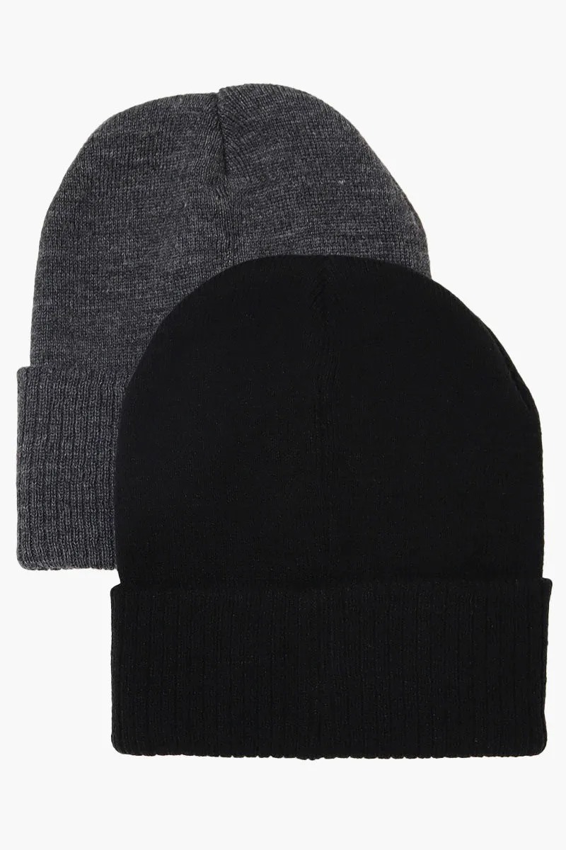 Canada Weather Gear 2 Pack Ribbed Hat - Grey
