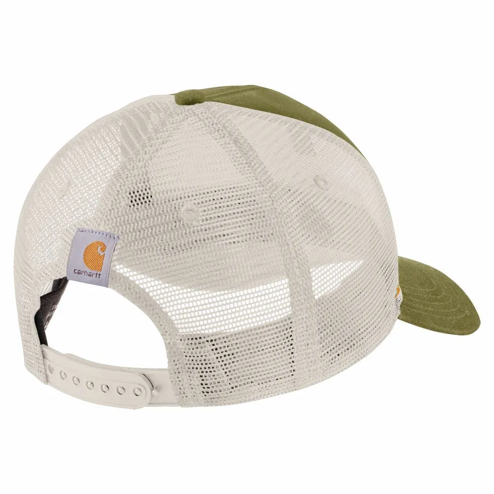 'Carhartt' Men's Canvas Mesh-Back Workwear Patch Cap - True Olive