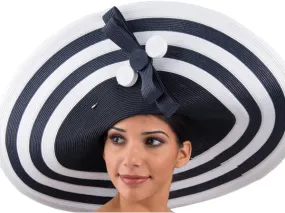 Caroline Striped Big Brim Hat