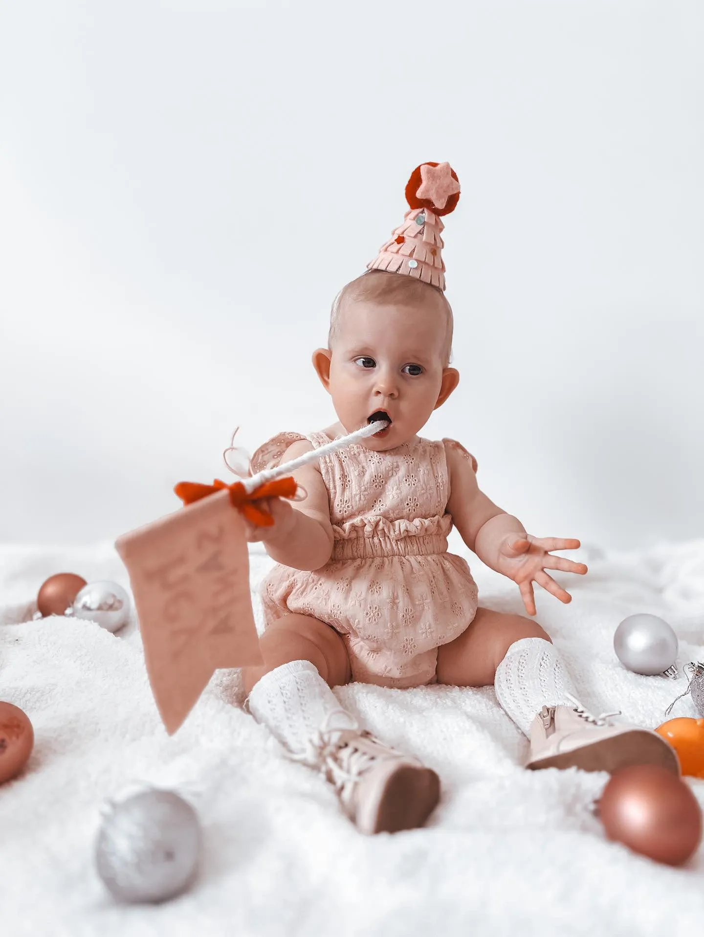 Christmas Party Hat - Nash and Willow - Pink Christmas Tree