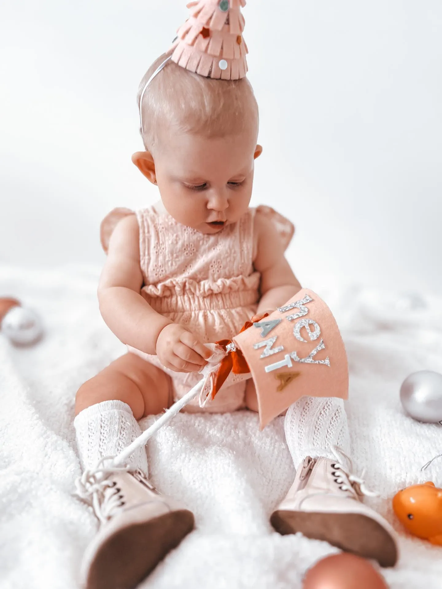 Christmas Party Hat - Nash and Willow - Pink Christmas Tree