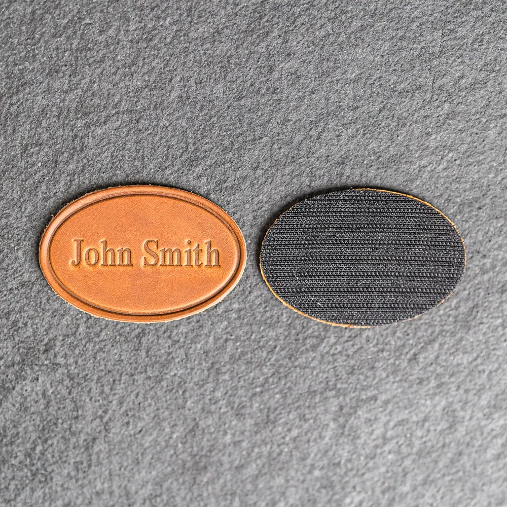 Custom Leather Patches with optional velcro added - Personalized with Logo, Text, or Initials - Blank Leather Patches