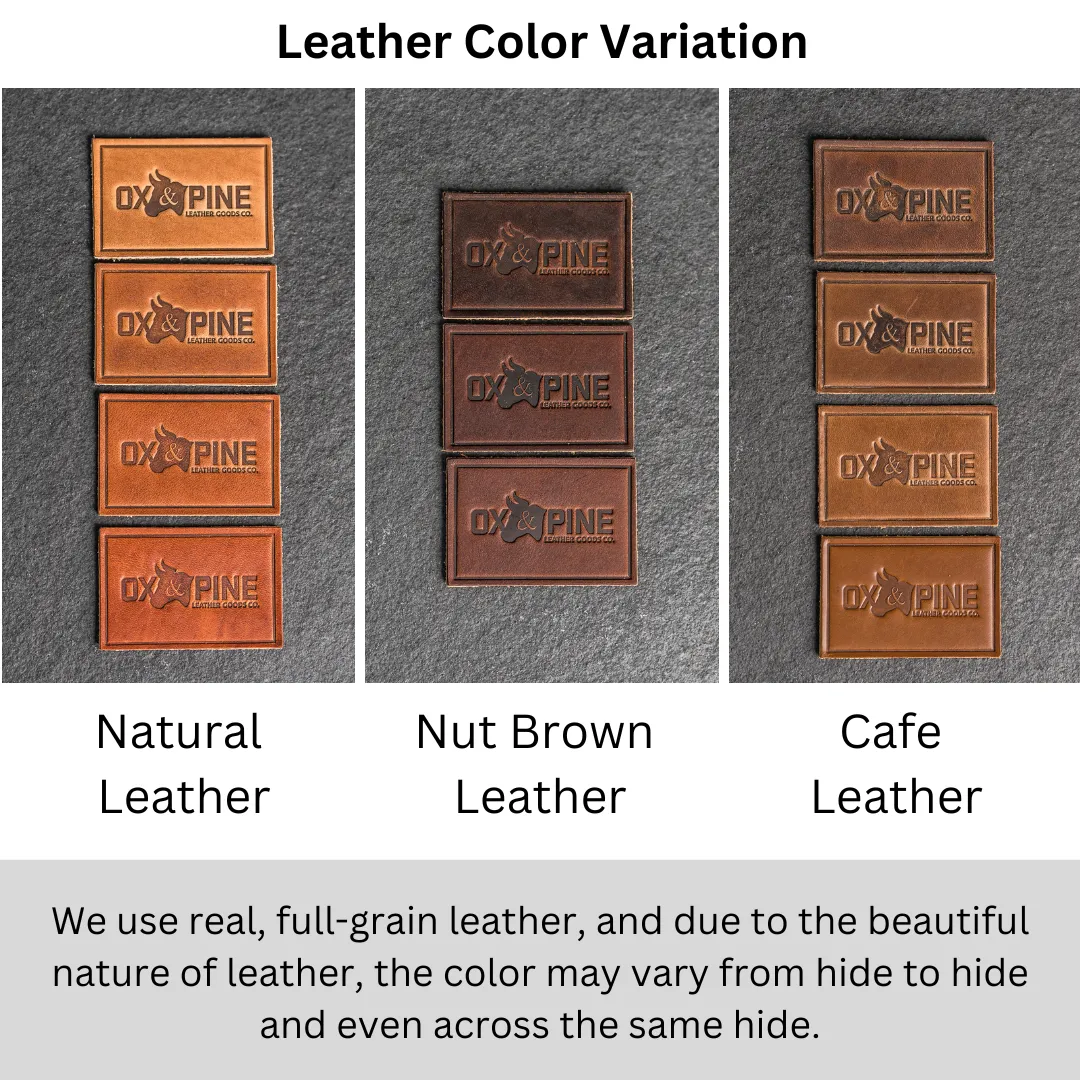 Custom Leather Patches with optional velcro added - Personalized with Logo, Text, or Initials - Blank Leather Patches