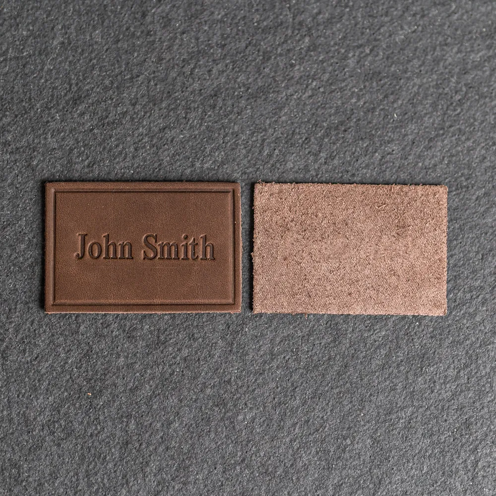 Custom Leather Patches with optional velcro added - Personalized with Logo, Text, or Initials - Blank Leather Patches