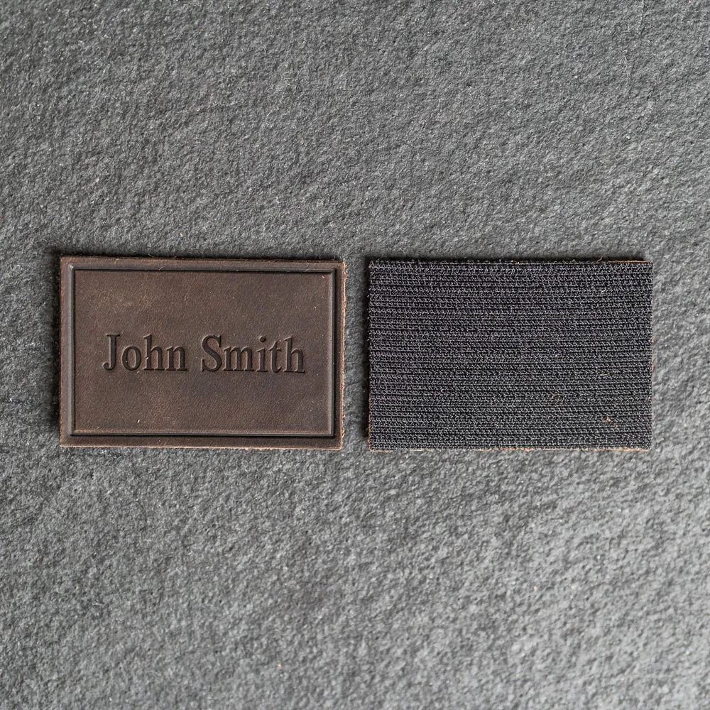 Custom Leather Patches with optional velcro added - Personalized with Logo, Text, or Initials - Blank Leather Patches