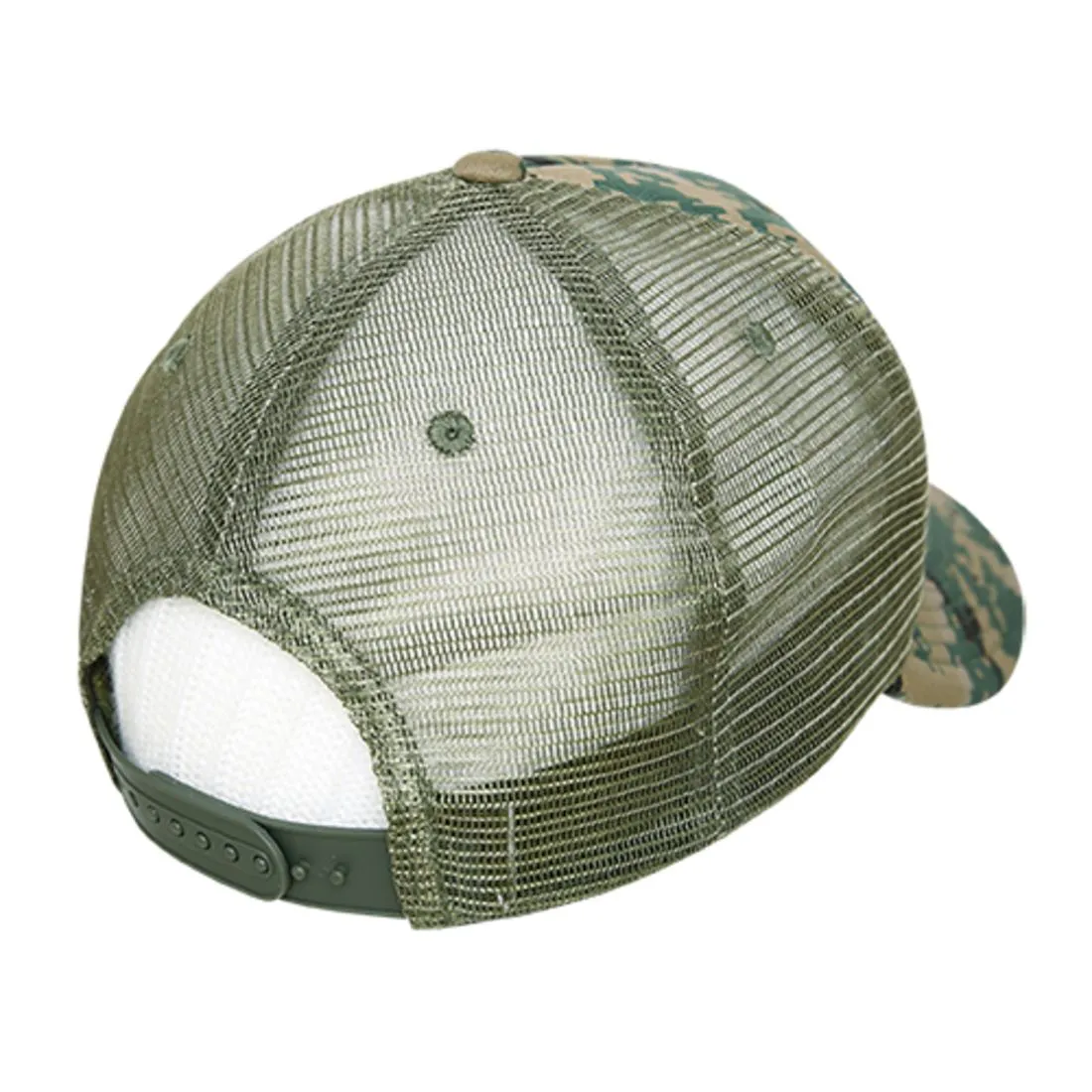 Decky 253 Camouflage Foam Mesh Trucker Hats High Crown 5 Panel Snapback Caps