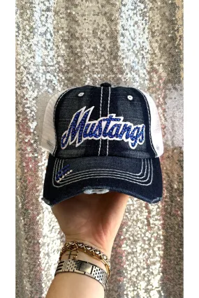 Denim Bling Mustangs Hat