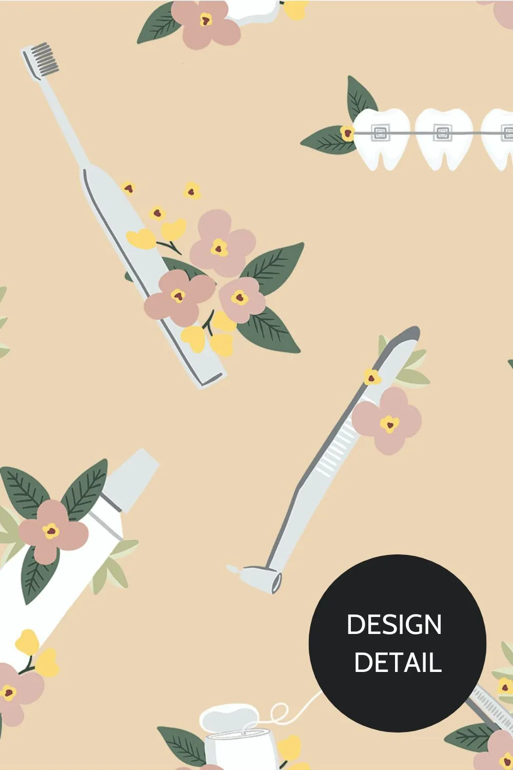 Dental Floral Scrub Cap