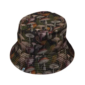Episodic Autumn Mushroom Collage Bucket Hat