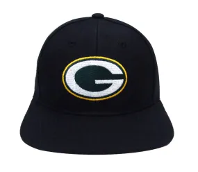 Green Bay Packers Snapback Vintage Logo Cap Hat Black