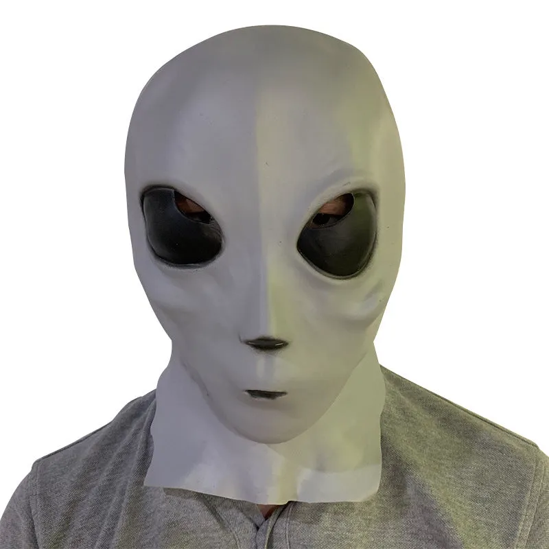 Halloween Mask Alien Latex Mask Headgear UFO Science Fiction Movie Theme Funny Mask Stage Props