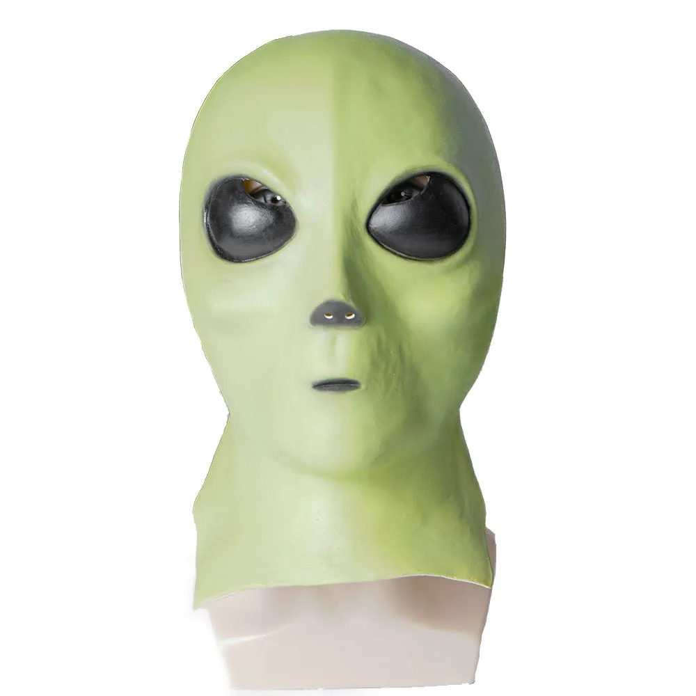 Halloween Mask Alien Latex Mask Headgear UFO Science Fiction Movie Theme Funny Mask Stage Props