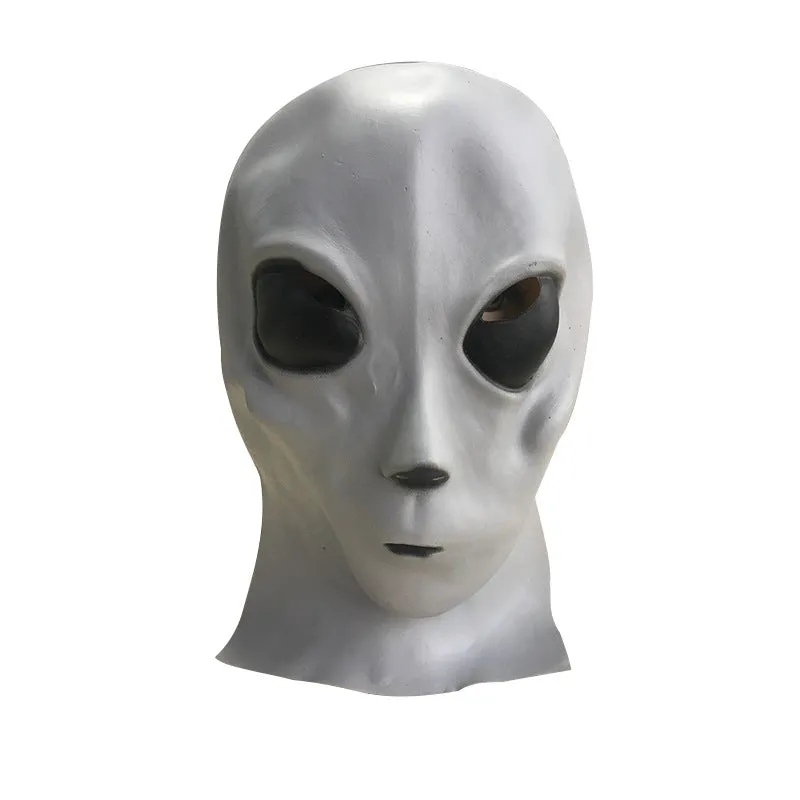 Halloween Mask Alien Latex Mask Headgear UFO Science Fiction Movie Theme Funny Mask Stage Props