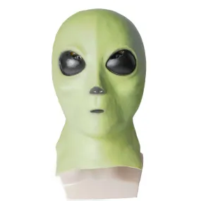 Halloween Mask Alien Latex Mask Headgear UFO Science Fiction Movie Theme Funny Mask Stage Props