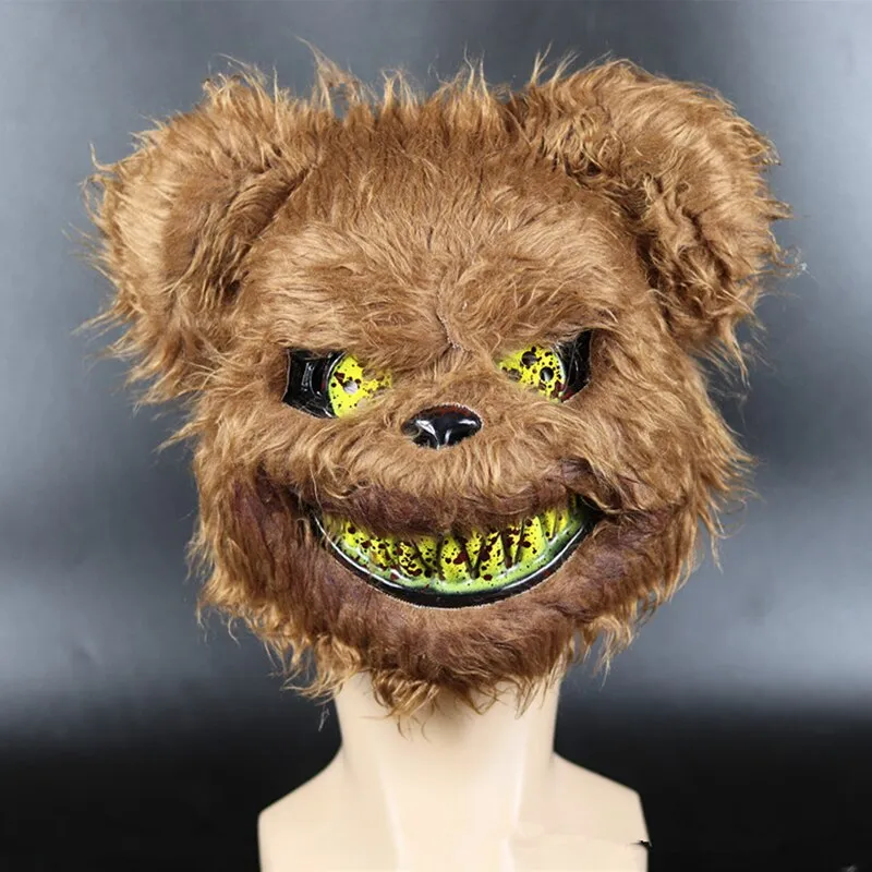 Halloween Mask White Bunny Rabbit Bloody Creepy Halloween Horror Killer Masque Scary Adult Mask Dress