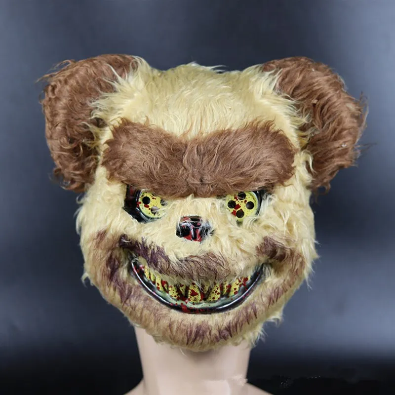 Halloween Mask White Bunny Rabbit Bloody Creepy Halloween Horror Killer Masque Scary Adult Mask Dress